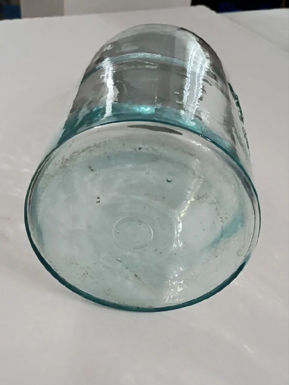 Mason Aqua-Tinted Glass Jar with Metal Screw Lid